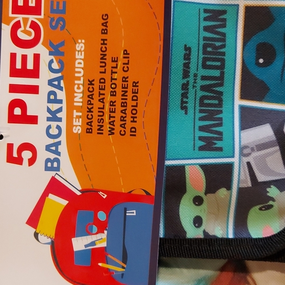 STAR WARS Madalorian GROGU Backpack 🎒 5PC Set - Picture 2 of 5